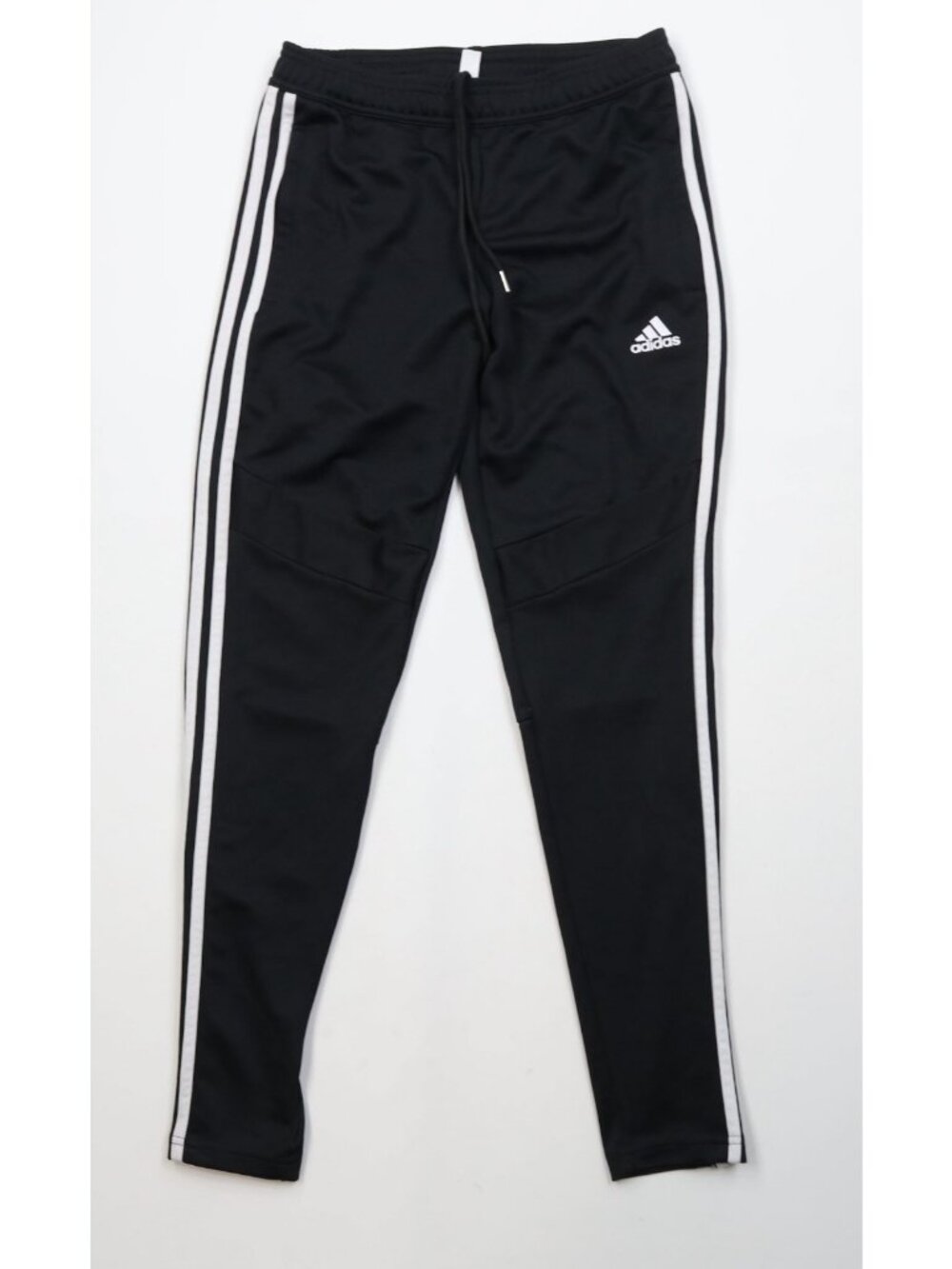 Vintage Y2K Adidas Womens Small Striped Tapered Leg Soccer Warm Up Pants Black